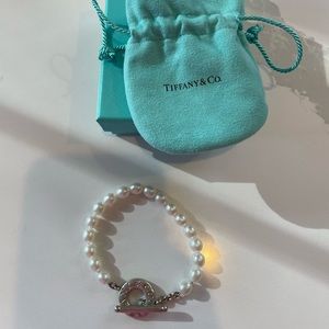 Tiffany’s fresh water pearl bracelet with sterling silver